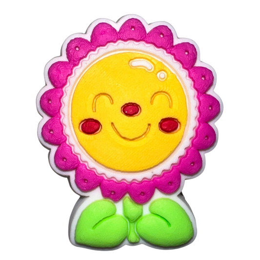Pink Flower with Yellow Face