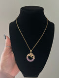Pink Jade Dragon Necklace