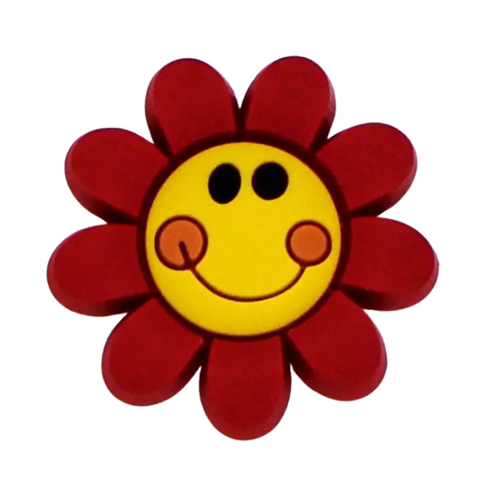 Smiley Face Flower - Red