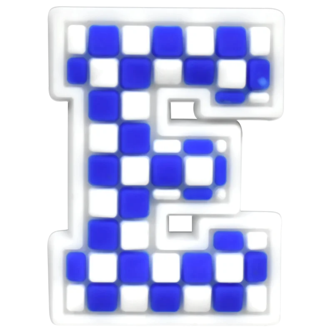 E - Blue Checkered