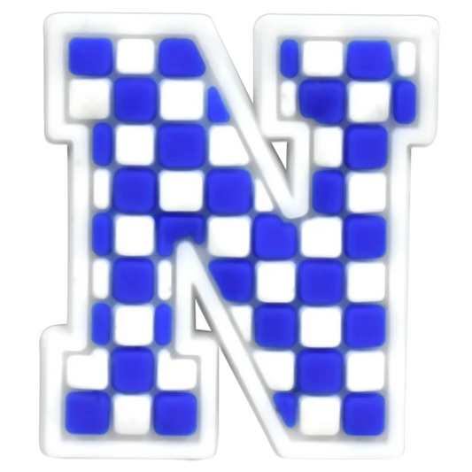 N - Blue Checkered