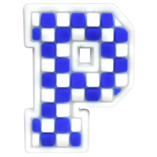 P - Blue Checkered