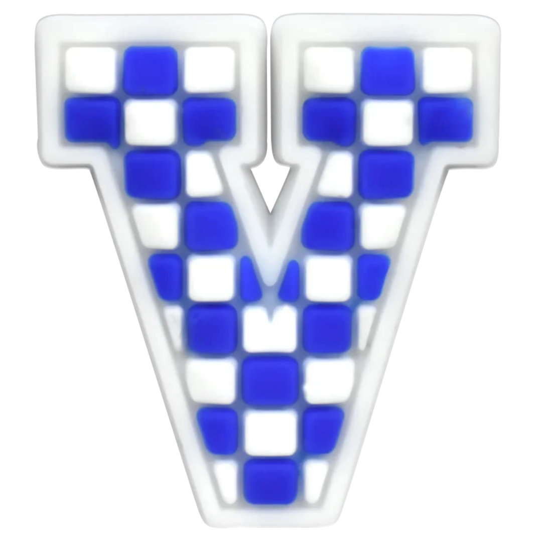 V - Blue Checkered