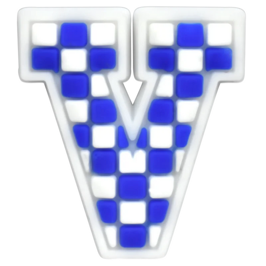 V - Blue Checkered