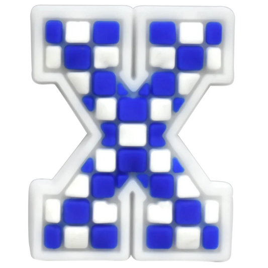 X - Blue Checkered