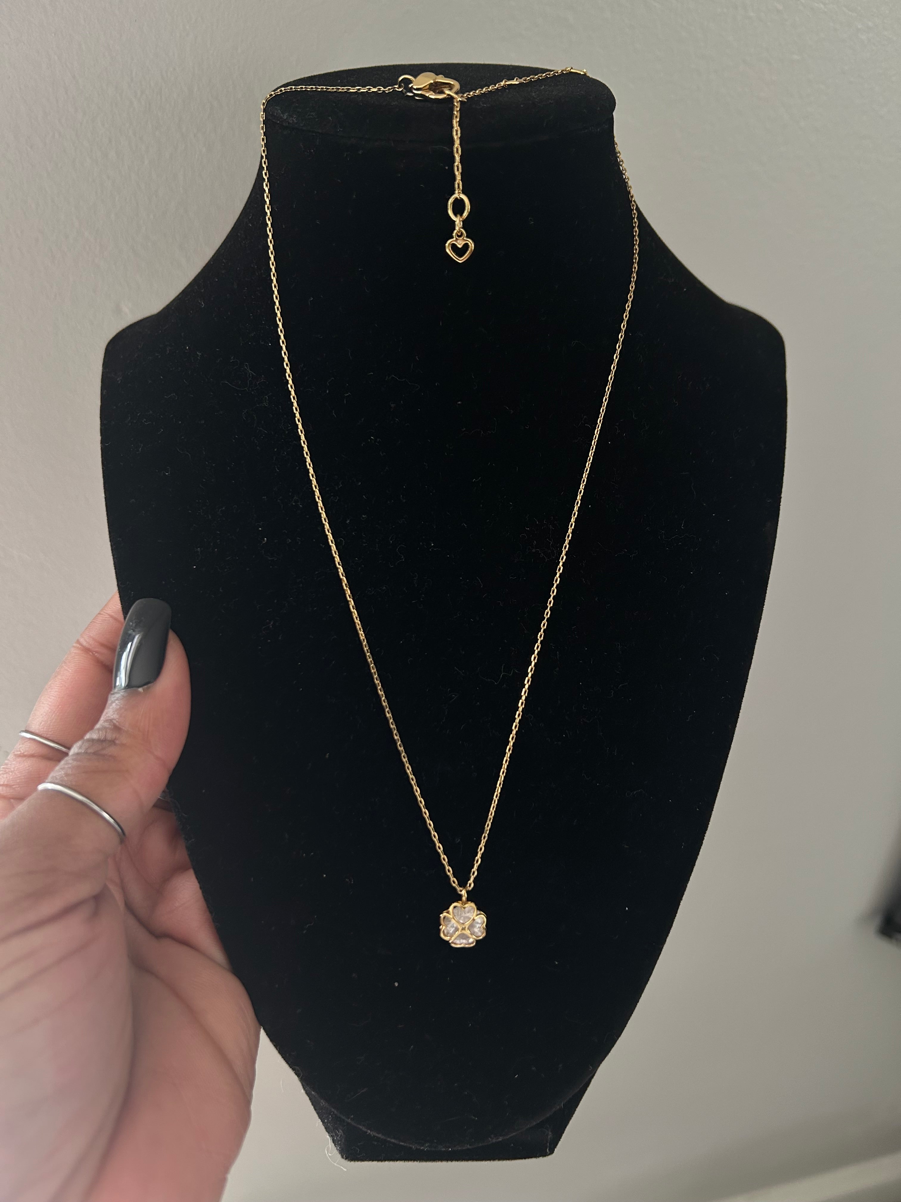 Upcycled K. Spade ♠️ Clover Necklace