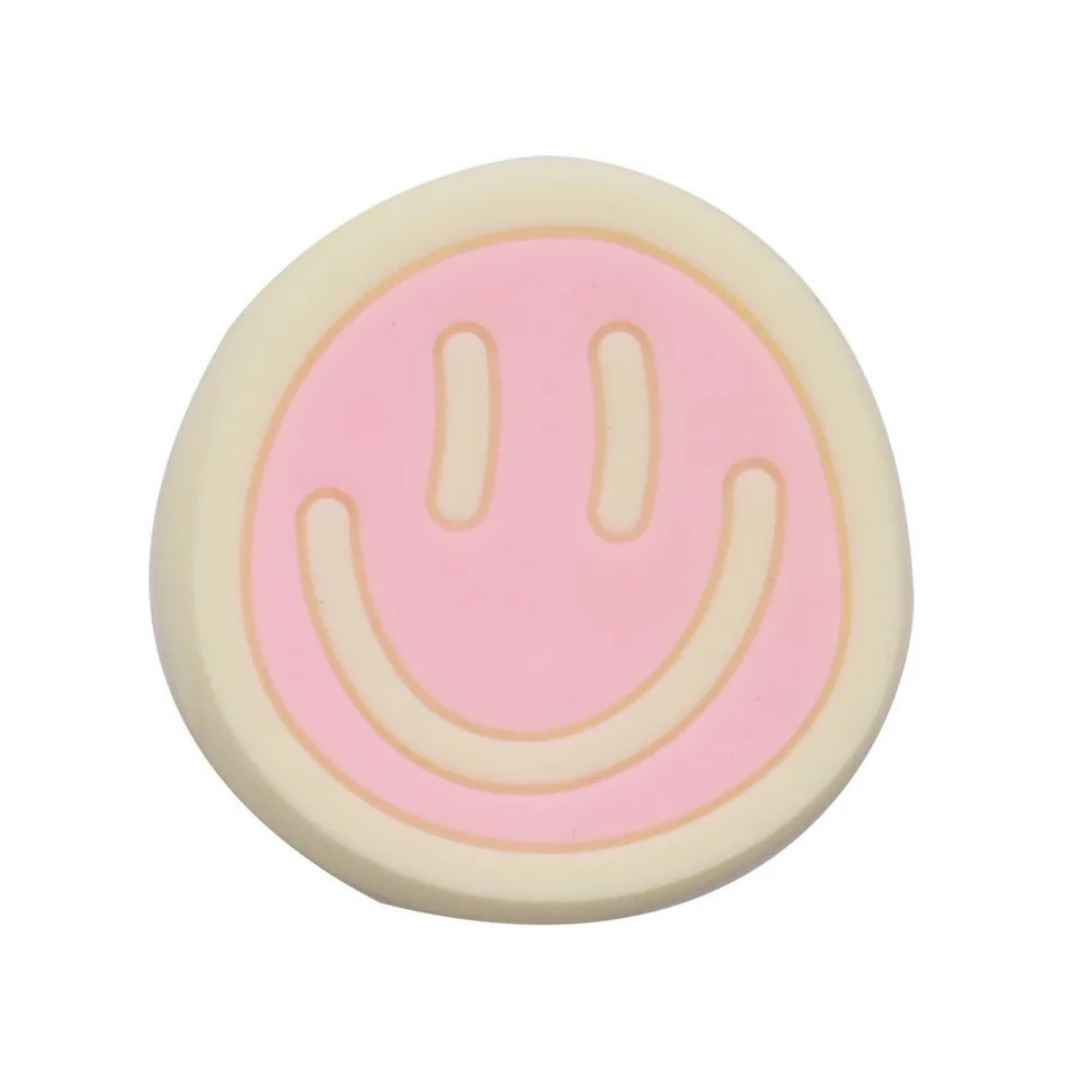 Smiley Face - White & Pink