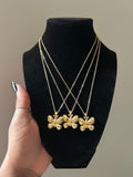 18K Gold Butterfly Nugget Necklace
