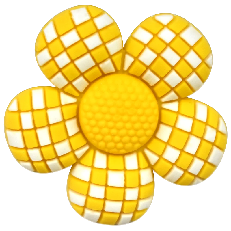 Yellow and White Checkered Flower
