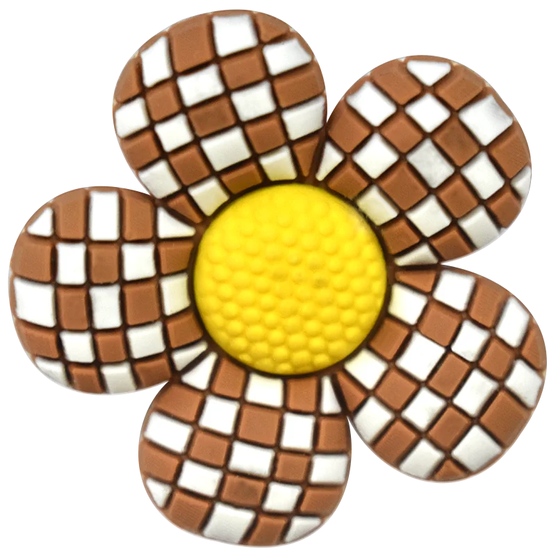 Brown and White Checkered Flower