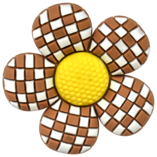Brown and White Checkered Flower