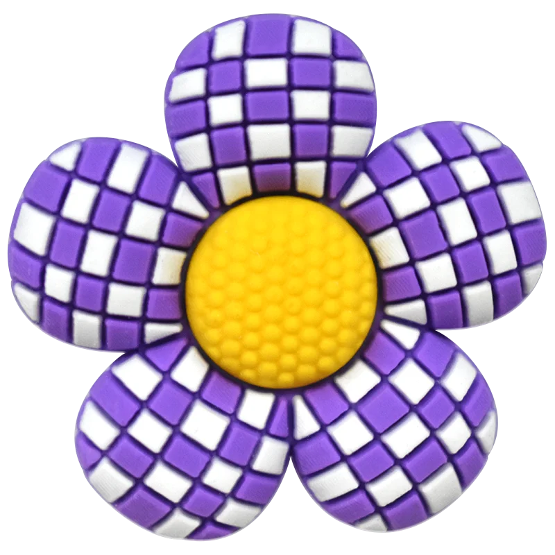 Purple and White Checkered Flower