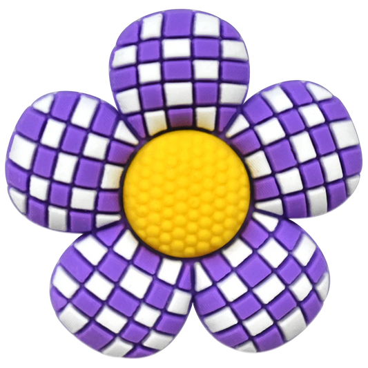 Purple and White Checkered Flower