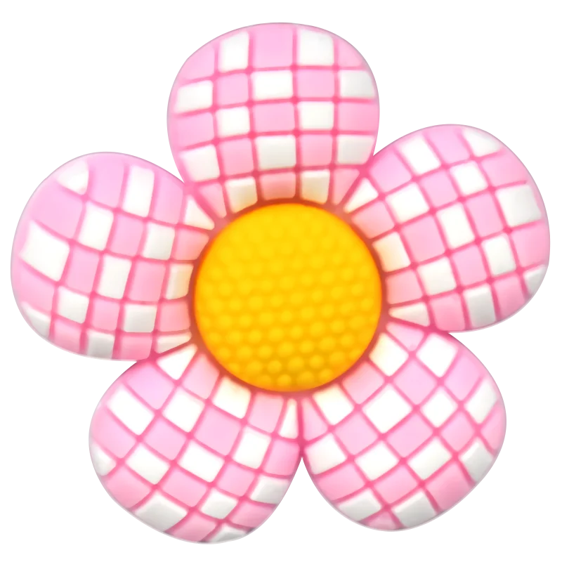 Pink and White Checkered Flower