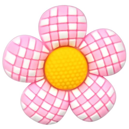 Pink and White Checkered Flower