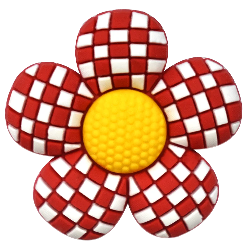 Red and White Checkered Flower