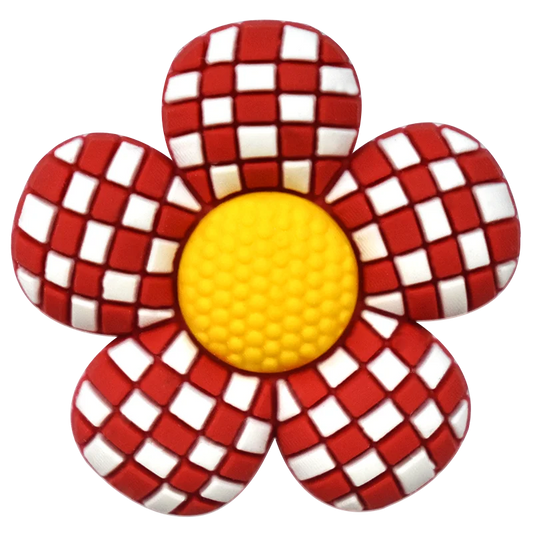 Red and White Checkered Flower